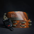 Parachord X Leather Camera Neck Strap / 010 Woodland Camo Wotancraft