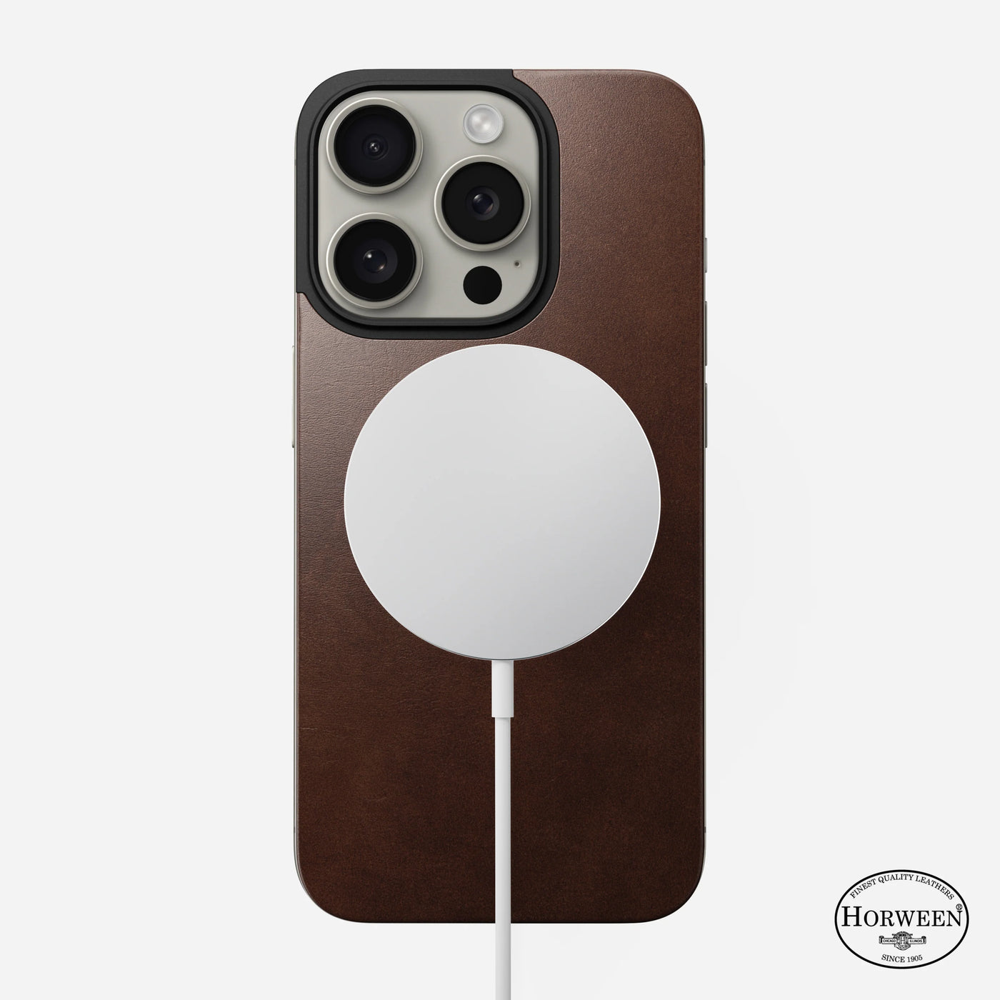 Magnetic Leather Back for iPhone 15 Series | Horween® Nomad