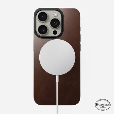 Magnetic Leather Back for iPhone 15 Series | Horween® Nomad