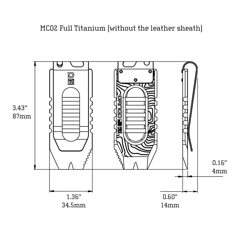 MC02 Full Titanium Money Clip